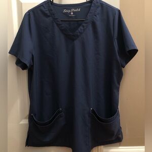 Easy Stretch Navy Scrub top